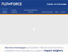 Tablet Screenshot of flowforce.com.au